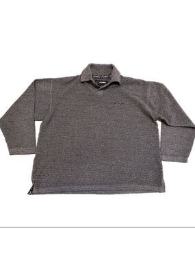 FUBU Vintage Fleece Collared Long Sleeve Streetwear Sweater - Mens Small